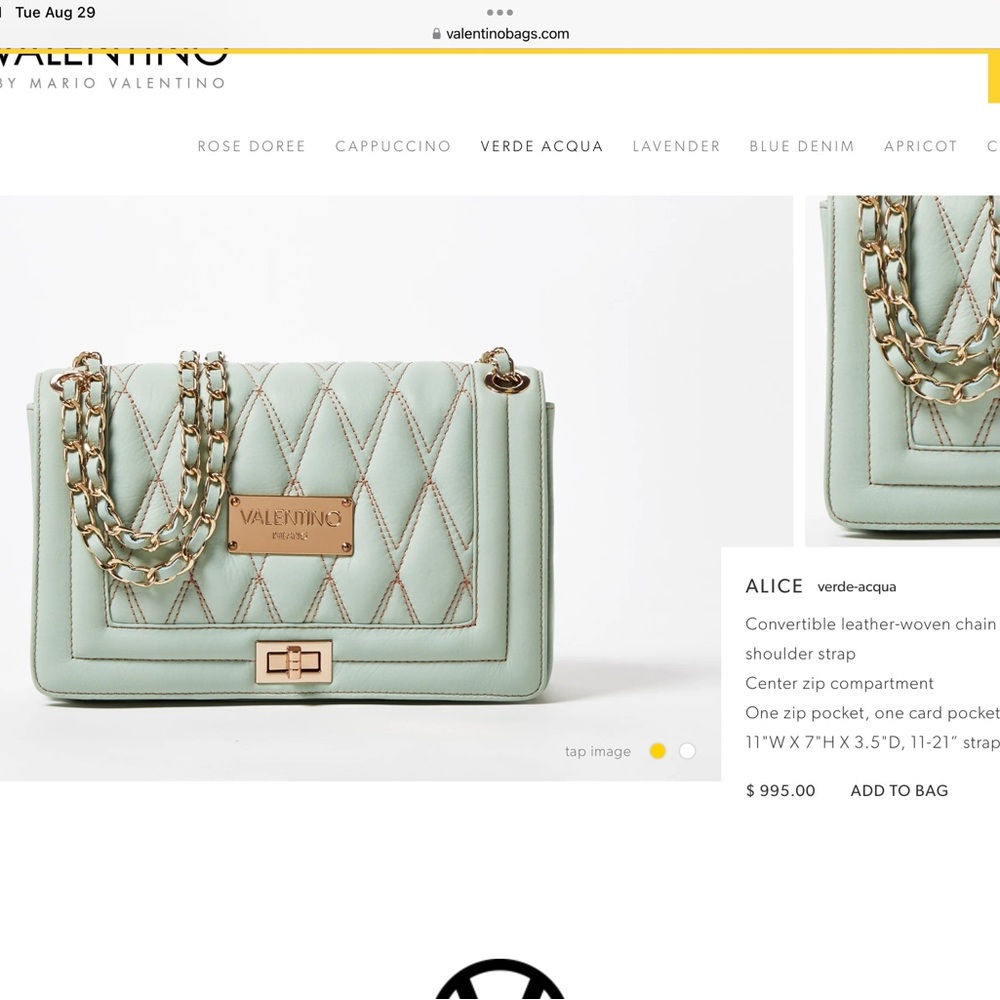 New never used Valentino Milano cross body bag with no flaws. Made in Italy.